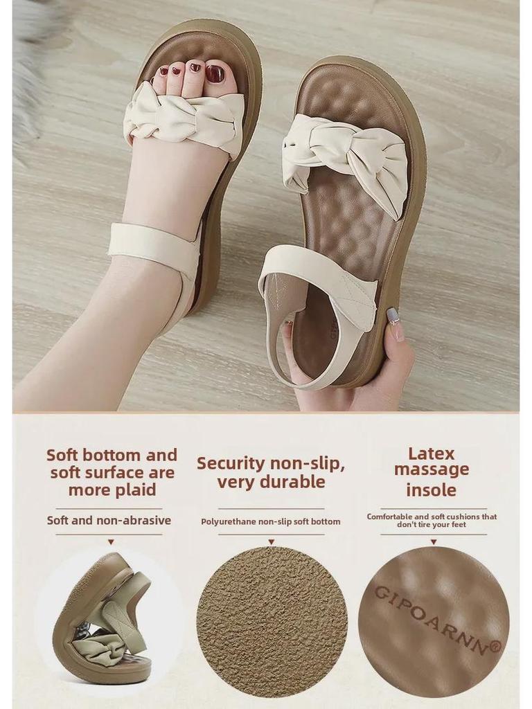 Letní klínkové sandály mámy 2025: Měkká podrážka, střední podpatek, univerzální pohodlí pro ženy středního věku