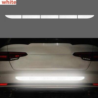 Car Sticker Reflective Warning Safety Tape Anti Collision Warning Reflective Safety Sticker For Automobile Trunk Car Accessories белый