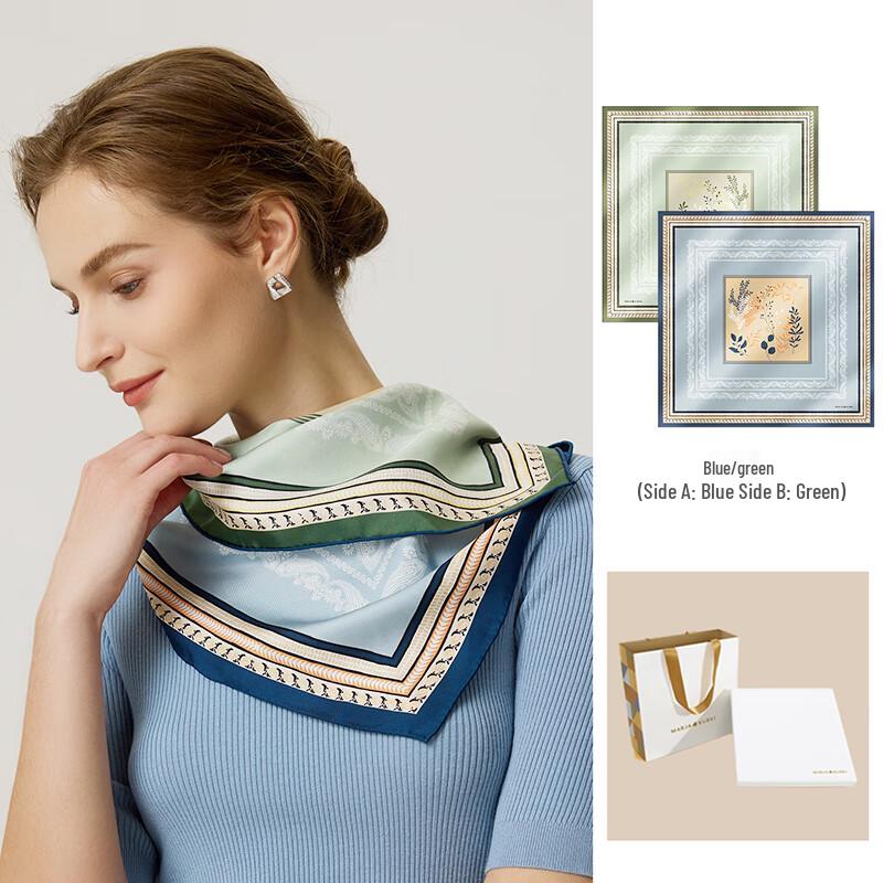 MARJA KURKI Double-Sided Mulberry Silk Square Scarf