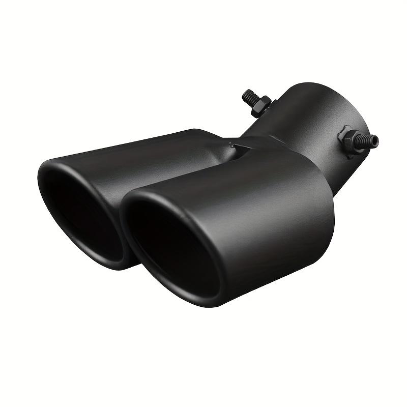 Black Stainless Steel Dual Outlet Slanted Exhaust Nozzle for Automobile Tail Double Pipe