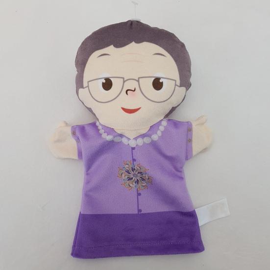 Family Hand Puppet Cute Grandparents Parents Son Daughter Cartoon Doll Plush Gloves Parent-child Interaction Role-Play Toy Imaginative Pretend Play