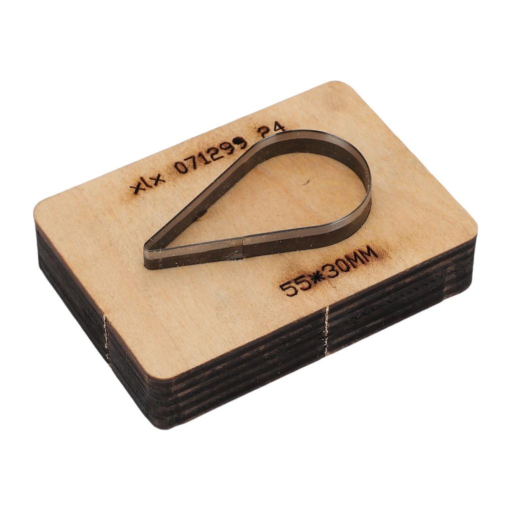 Leather Cutting Die High Carbon Steel Wooden Drop Shape Embossing Cutting Die for DIY Leather