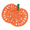 Handmade Crochet Pumpkin Coasters Fall Thanksgiving Drink Cup Mats for Home Reusable Yarn Coasters Table Decor for Hot Drinks