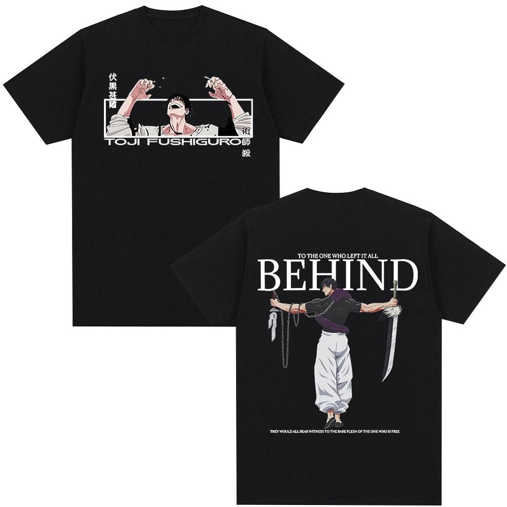 

Jujutsu Kaisen Fushiguro Toji Unisex Pure Cotton Tshirt 2026 Summer Anime Print Round Neck Loose Family Short Sleeved Top 4XL