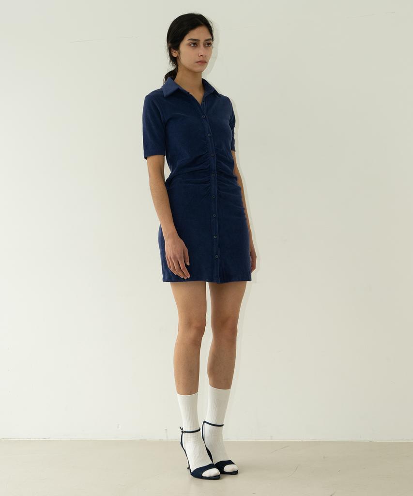 Probo Terry Shirt Dress / Navy