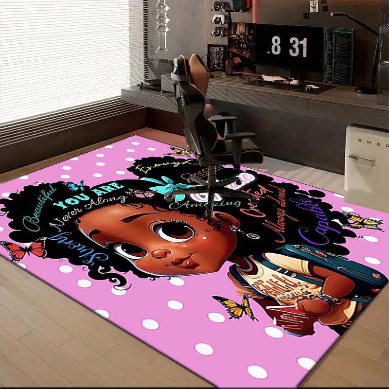 1PC Custom Name Beautiful Theme Floor Mat Ideal for Living Room, Game Rooms, Office, Bedroom,Floor Mat Playful Design