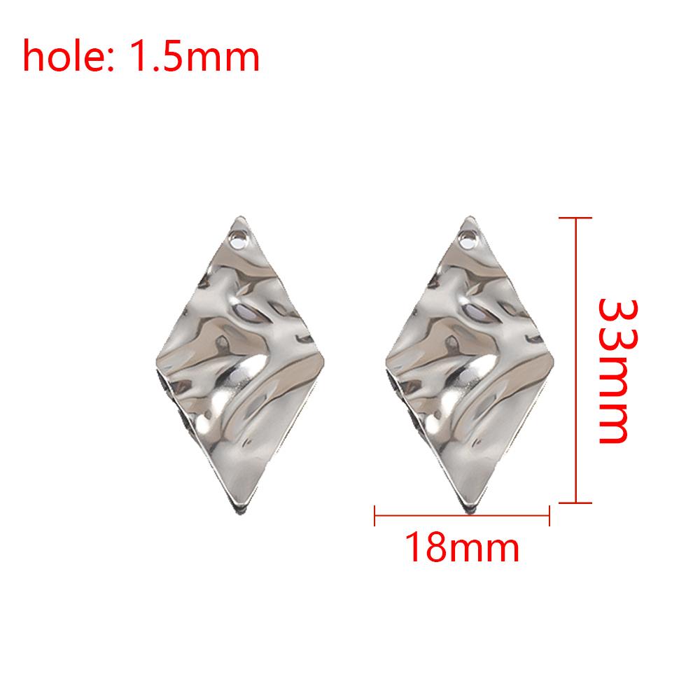 

20pcs 10pcs New Stainless Steel Irregular Wave Folds Metal Sheet Pendants Necklace Round Heart Charm Earrings DIY Jewelry Making 10pcs