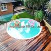 Family Outdoor Fiberglass Above-Ground Swimming Pool and Spa