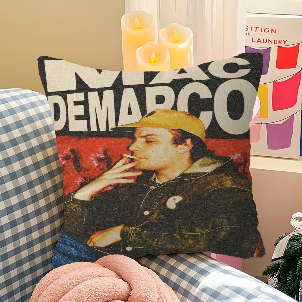 Mac Demarco Maple Design Cushion Cover Happy Autumn Harvest Decor Holiday Decorati Pillow Cover