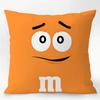 1Pc Fashion M&M'S Chocolate Printed Cushion Cover For Living Room Bedroom Sofa Window Sill Car Decoration Cushion Cover