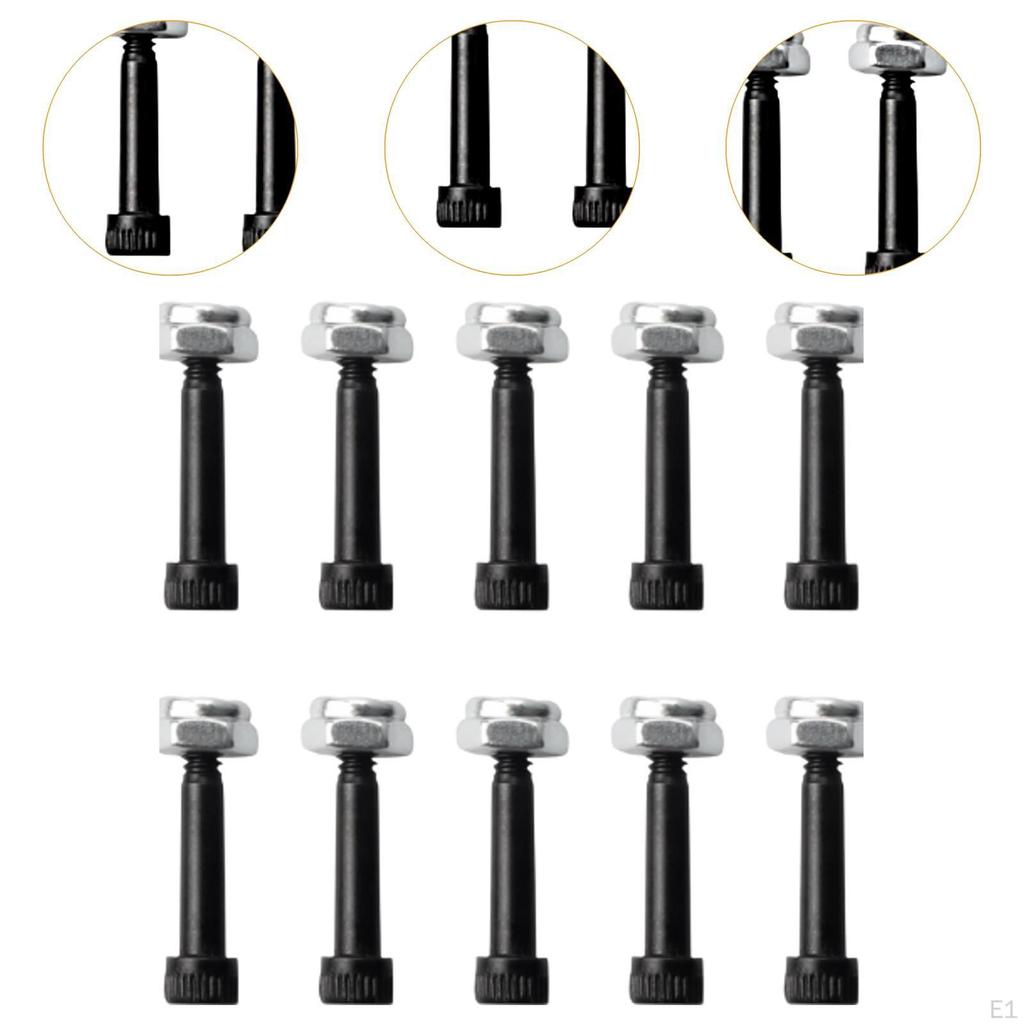 10Pcs Grill Motor Shaft Nut Bolt Barbecue Accessories Sturdy Practical Replacing Auger Parts