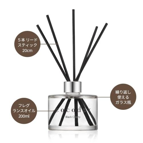 COCODOR Signature Diffuser White Musk (200ml) with Reed Diffuser and Sticks, Room Fragrance, Air Freshener, Perfect Gift