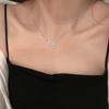 S925 Sterling Silver Clover Necklace for Women , Minimalist Design , 2023 New Arrival with Crystal Inlay , Daily Wear &