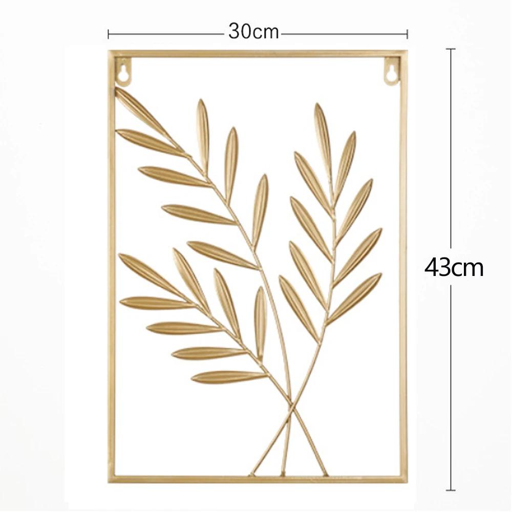 Wandbehang aus Schmiedeeisen, Ornament aus Metall, Ginkgoblatt, Wandanhänger für Wohnzimmer, Schlafzimmer, Pflanze, Palme, Ahornblätter, Heimdekoration