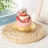Golden Tray Jewelry Display Plate Kichen Food Fruit Round Stroage Organizers