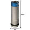 TONE Thin foil nut socket for impact with protector Drive angle Blue Width across flats 17mm 4AP-17N 12.7mm (1/2")