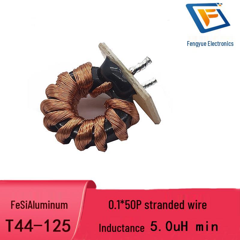 Toroidal Iron-Silicon-Aluminum Common Mode Inductor, T44-125, 50-Strand, 5uH, 40A, Base Plate