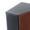 1pcs Leather Remote Control CD Organizer Phone Desktop Storage Box  Brown