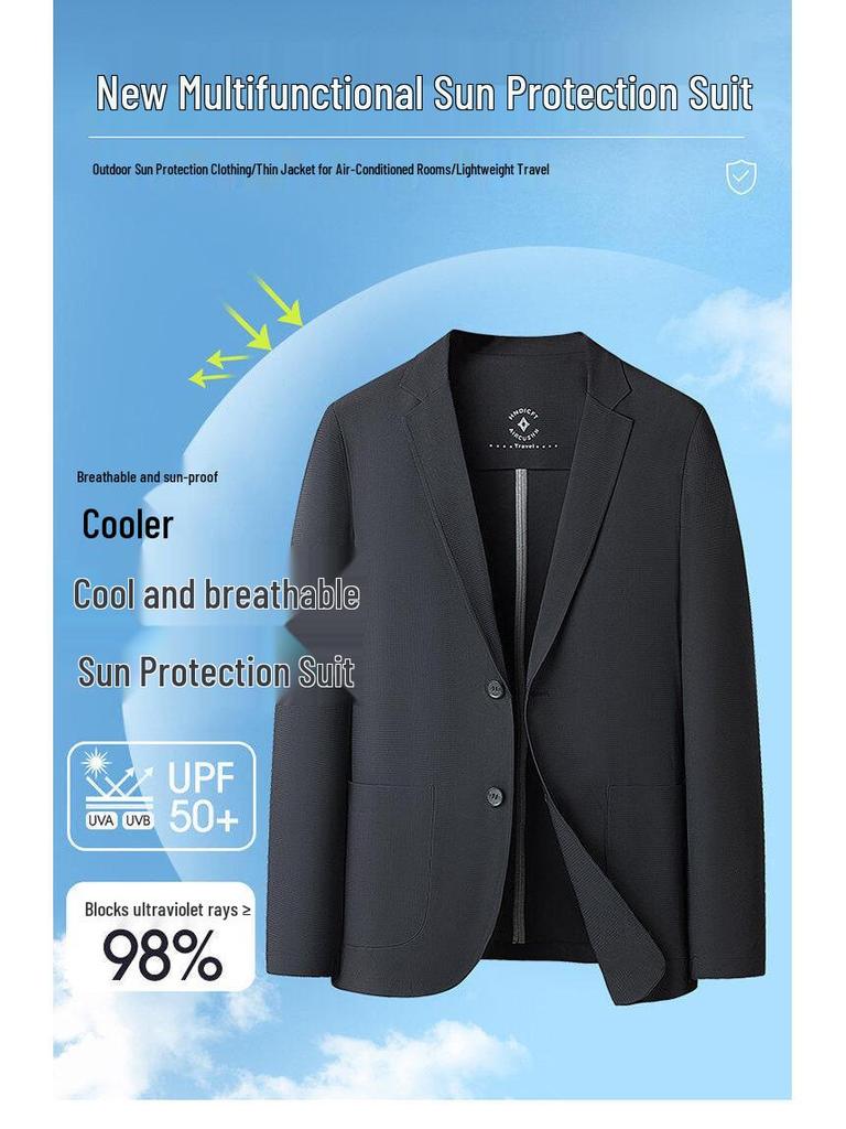 Ice Silk Sun Protection Blazer for Young Men - Summer 2025
