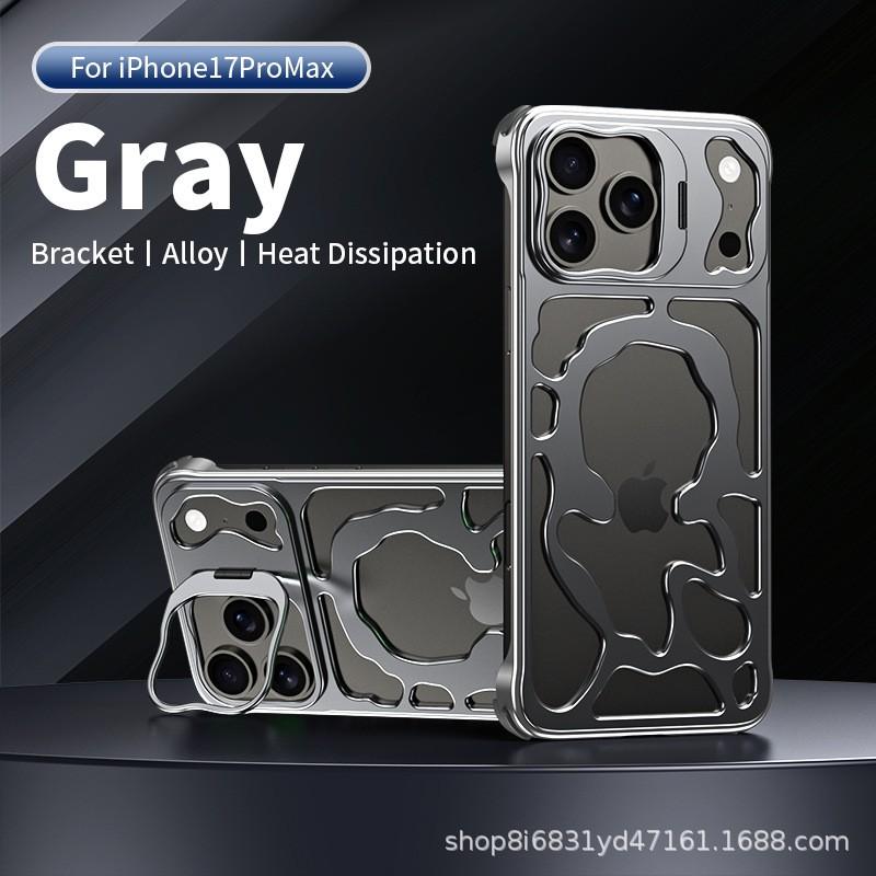 Metal Hollow MagSafe Phone Case IPhone 17 Pro Max Anti-fingerprint Shockproof Cover