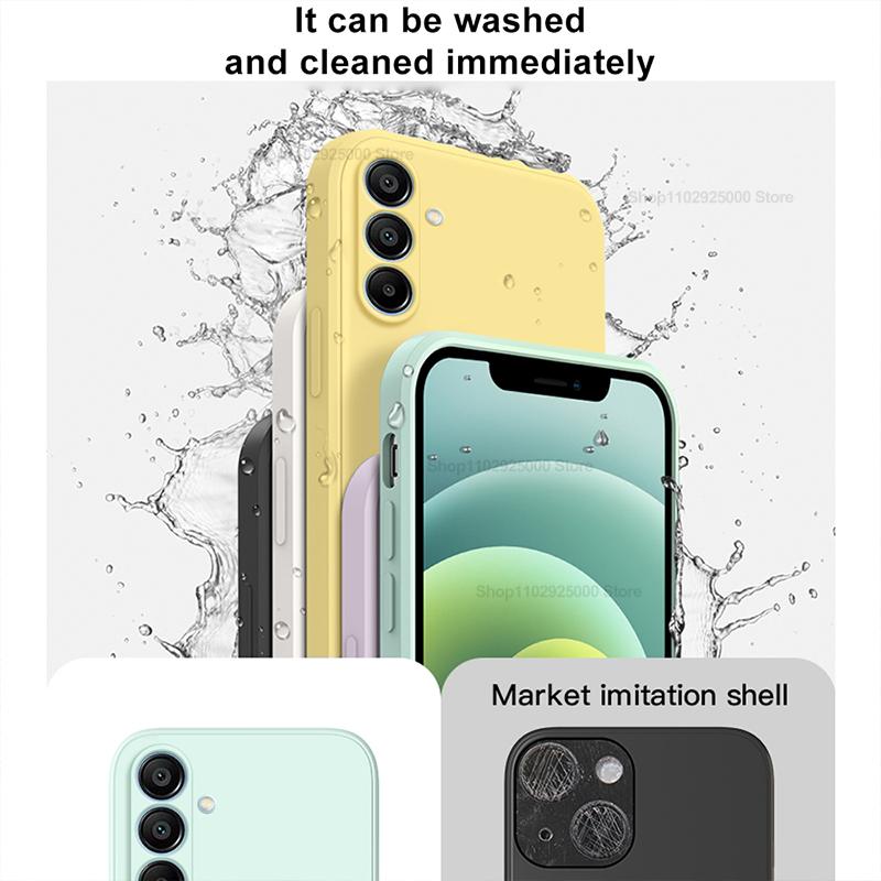 For For Samsung A15 Case Luxury Liquid Silicone Phone Cases For Samsung Galaxy A15 A 15 SamsungA15 Shockproof Soft Cover