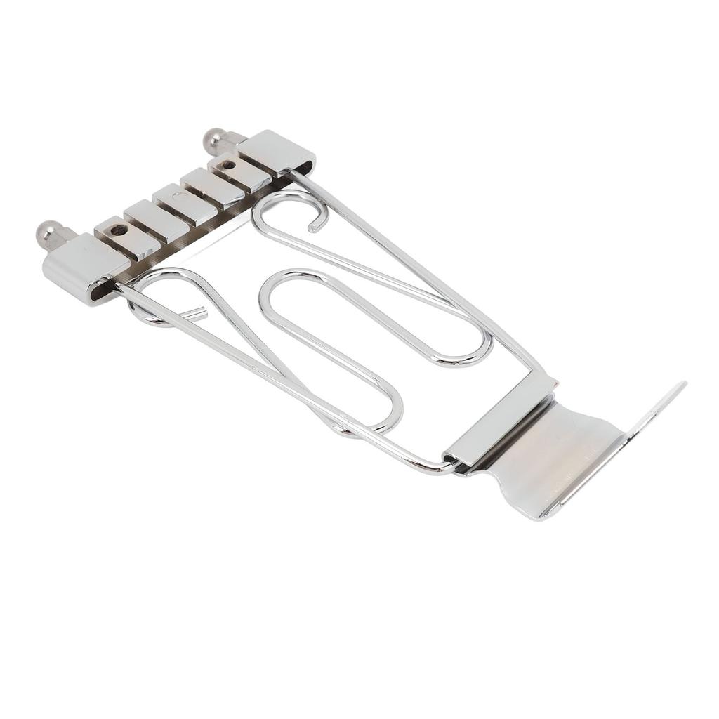 6 String Trapeze Tailpiece with Screws Height Adjustment Open Frame Bridge Tailpiece for Archtop Jazz Guitar Bass