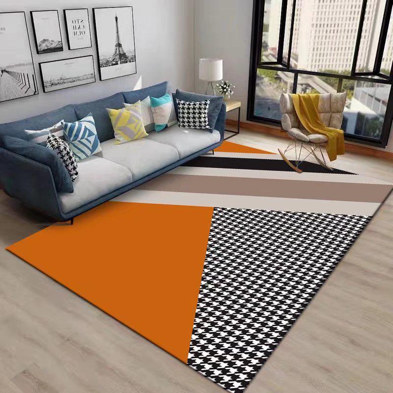 Nordic Geometric Light Luxury Rug for Bedroom, Bay Window, Living Room, and Sofa