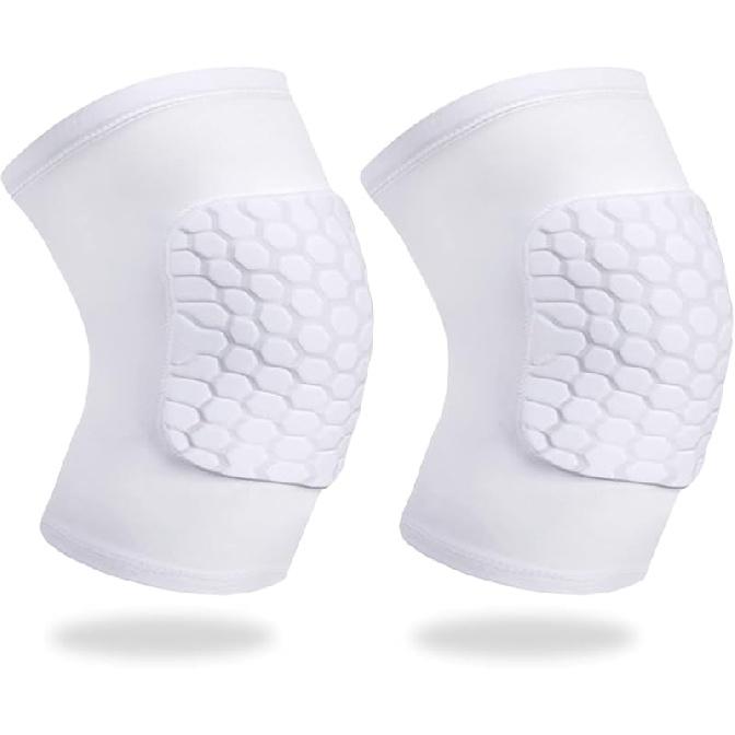 Knee Compression Pads,Basketball Knee Pads with Honeycomb Padding, Breathable and Non-Slip Knee Pads for Volleyball Gym Running Workout Sports, Hex