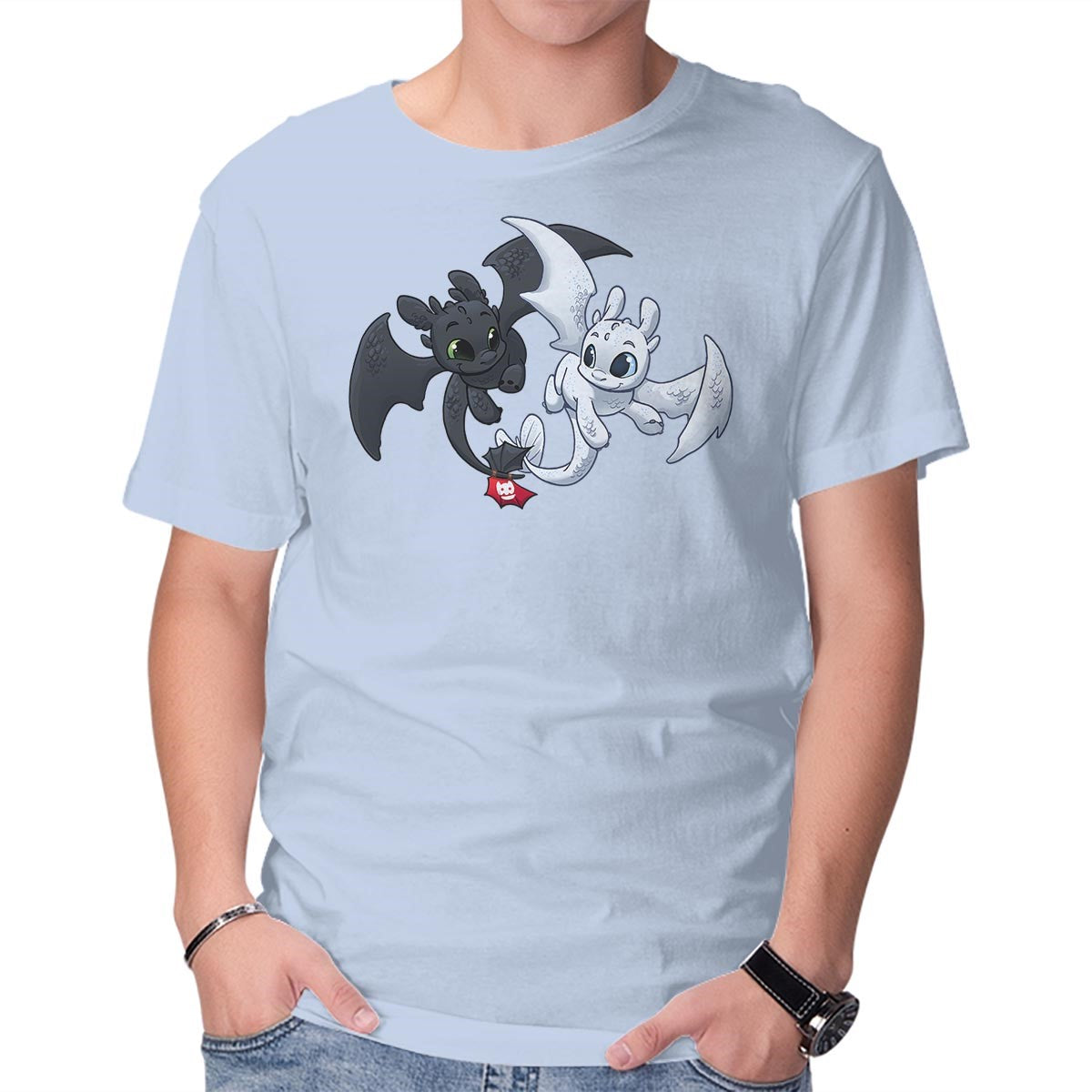 Unisex Crew Neck T-Shirt Wings Graphic Short Sleeve Casual Tee L