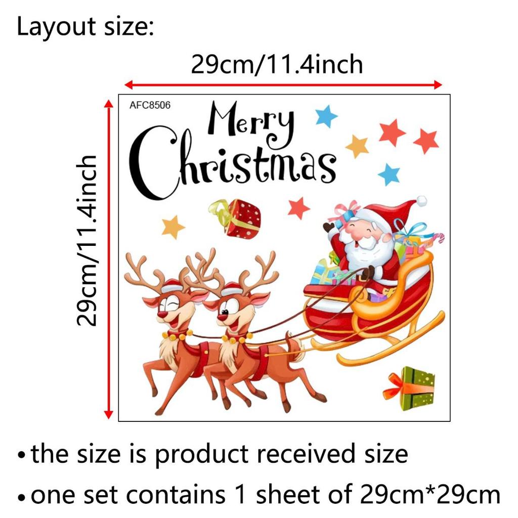 Santa Claus PVC Toilet Sticker - Self-Adhesive Christmas Bathroom Decoration (Model AFC8507)