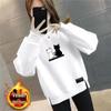 Plus Size Women's Velvet Thick Sweatshirt: Autumn/Winter Loose Fit, Slimming, & Fashionable