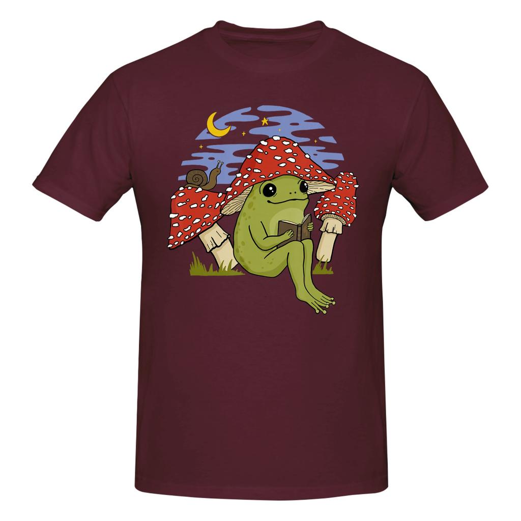 Piece Goblincore Book Lover Novelty  Cotton TShirt Funny Frog Meme Tees Tops For Unisex