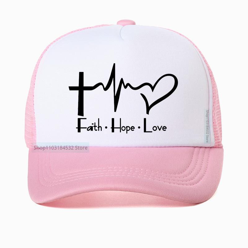 Christliches Gebet Jesus Druck Baseballkappe Unisex Damen Sommer Mode Lässig Netz Atmungsaktiv Truckerhut