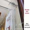 Transparent PVC Sliding Foldable AC Door Curtain: Dustproof, Windproof, and Heat Insulating for Home & Commercial Use
