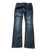 Jeans Svasati Slim Americani Retro RogueWave da Donna Y2k Harajuku Gotico Vintage Tasca Ricamata Pantaloni Denim Blu Vita Bassa Gamba Larga