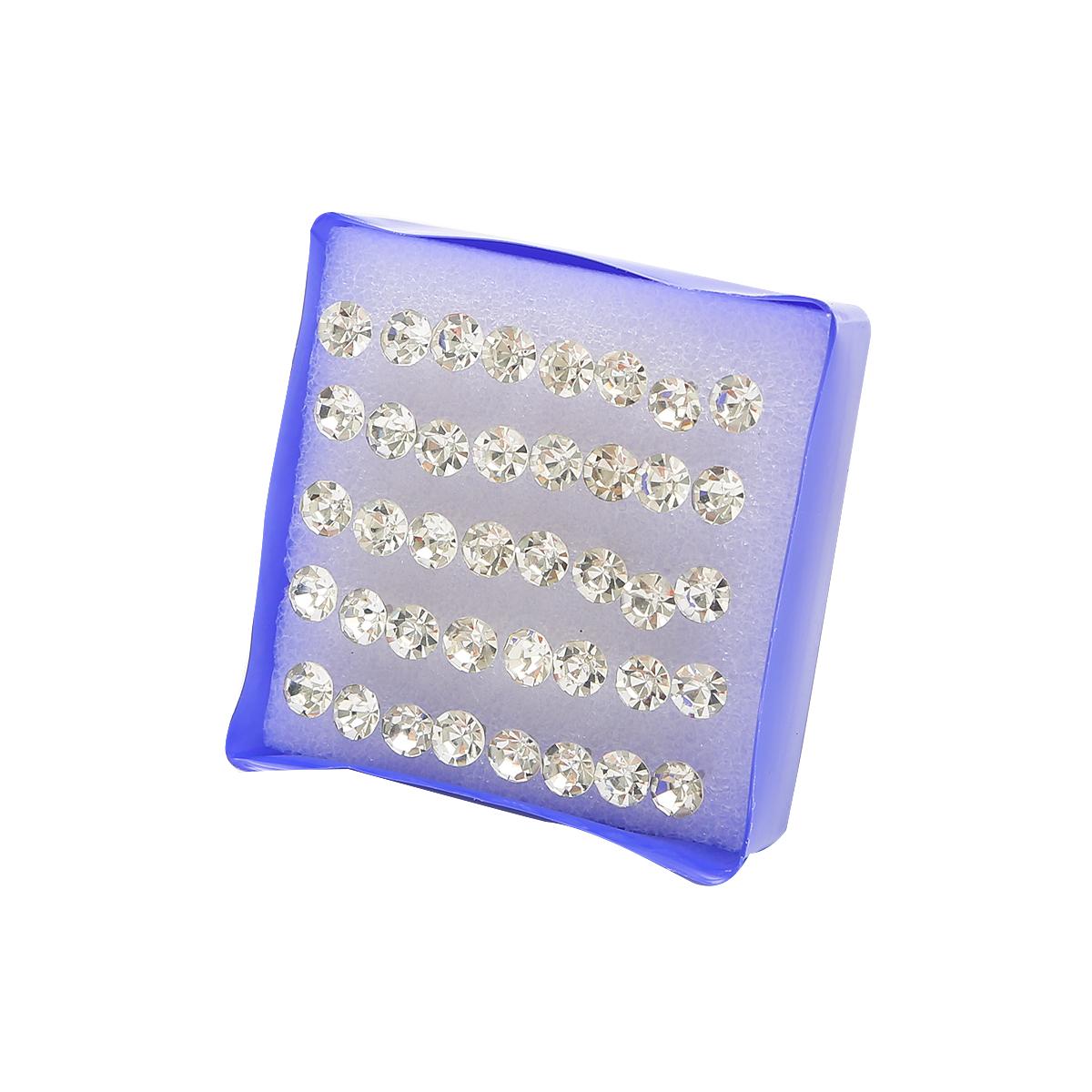 

20 пар/компл. простые серьги-гвоздики, набор серег для женщин и детей с коробкой, серьги, ювелирные изделия белый