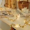 Golden Leaf Garland Fairy Lights String Lighting, Battery Operated Elegant Decoration for Home Weddings Artificial Plant Decor