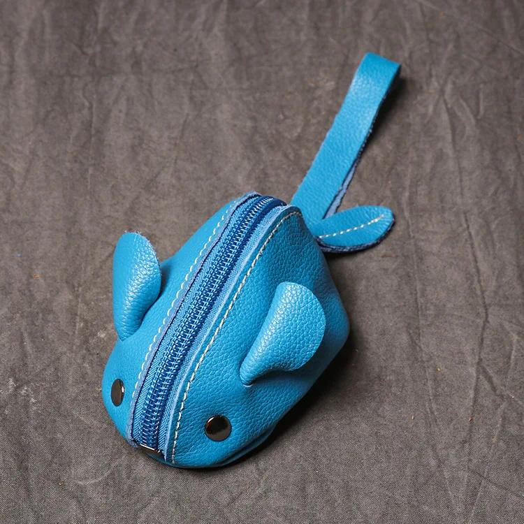 

Винтажный мини-кошелек для монет, милый кожаный маленький кошелек для мужчин и женщин, коричневый, модный, милый, сумка для хранения мышек, трендовый мешочек на молнии