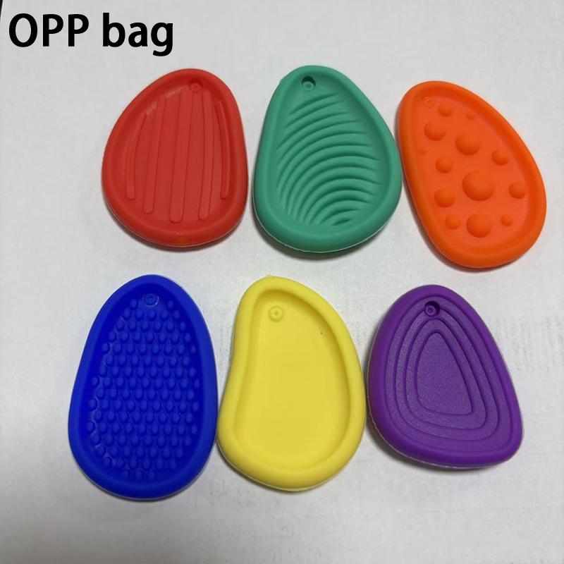 2026 New Hot Fidget Toys Adults Sensory Silicone Stone 6 Pack Textured For Autism Kids Calming Down Fidget Stress Relief Toys
