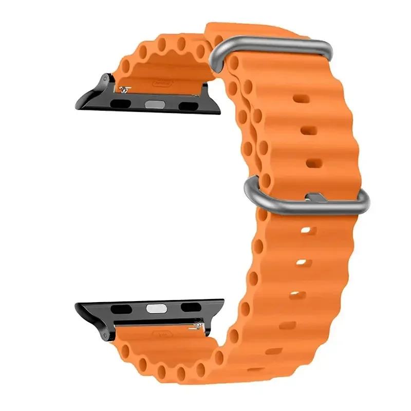 Strap For Apple Watch Ultra 3 Band 49mm 44mm 45mm 46MM 41mm 40mm 38mm 1:1 Original Ocean Belt iWatch Series 11 10 9 8 7 Se Bands