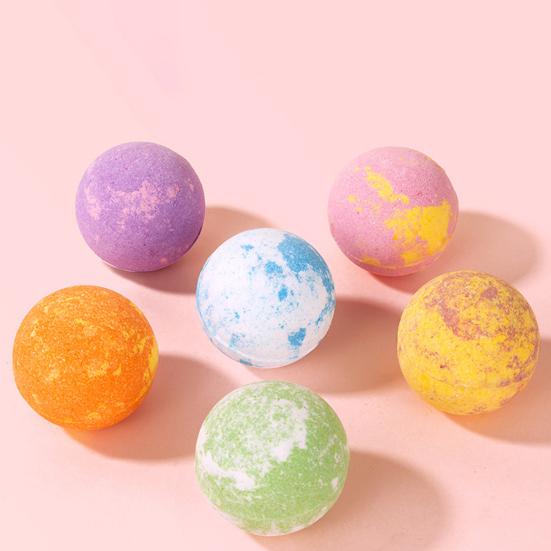 Bath Salt Ball with Surprise Toy Inside Fruity Floral Plants Extract Handmade Natural Sea Salt Ball Bubble Bath Ball Women Men SPA Bath Gift