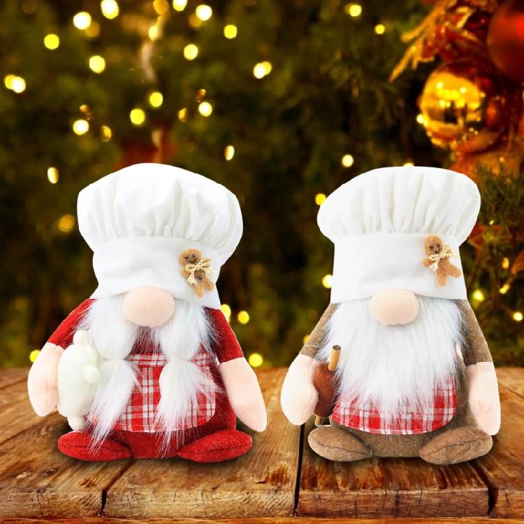Cloth Material Chef Gnomes Home Shopping Mall Decorations 2 Styles To Choose