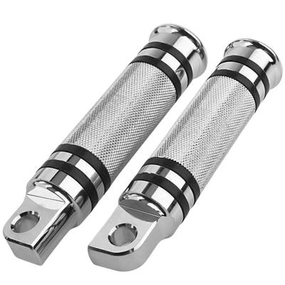 MSMint Harley Foot Pegs Foot Pedals Footrest Step Touring Sportster Softail Dyna CNC Aluminum (Silver)