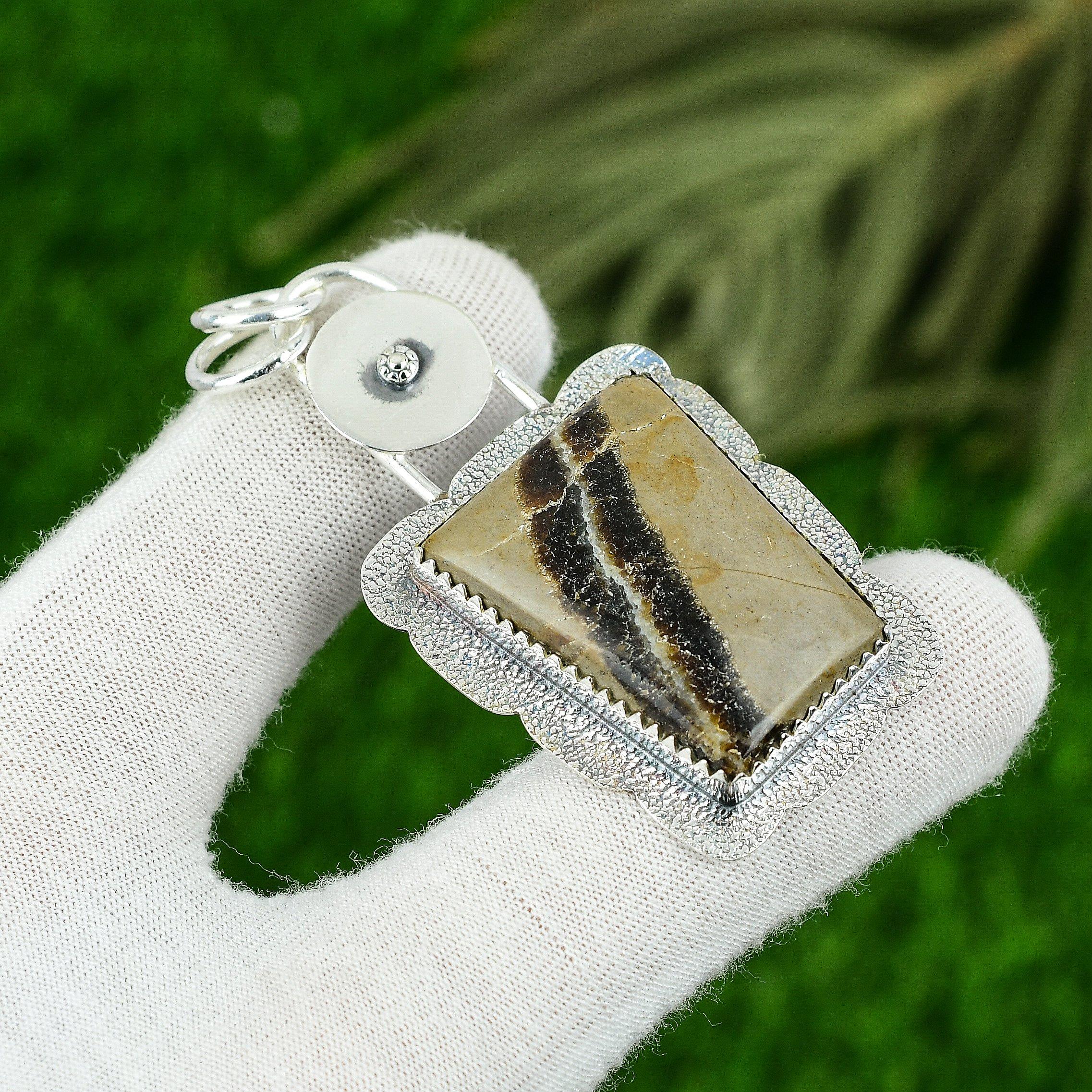 

925 Silver Septerian Stone Wife Bezel Anniversary Engagement New Pendant Jewelry