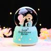 Iridescent Castle Snowfall Crystal Ball Music Box for Kids - Dreamy Fairy Tale Carriage.