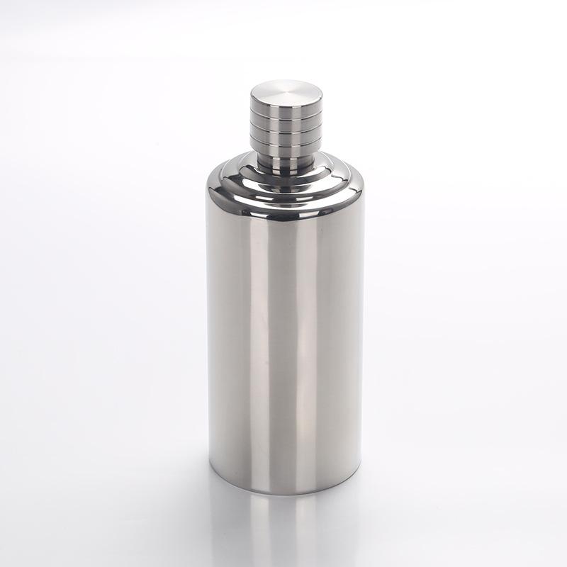 Fiaschetta in Acciaio Inossidabile 304 per Uomo con Imbuto e Bicchierini 500ML Più Grande Portatile Bottiglia per Liquori Acqua Con Pelle