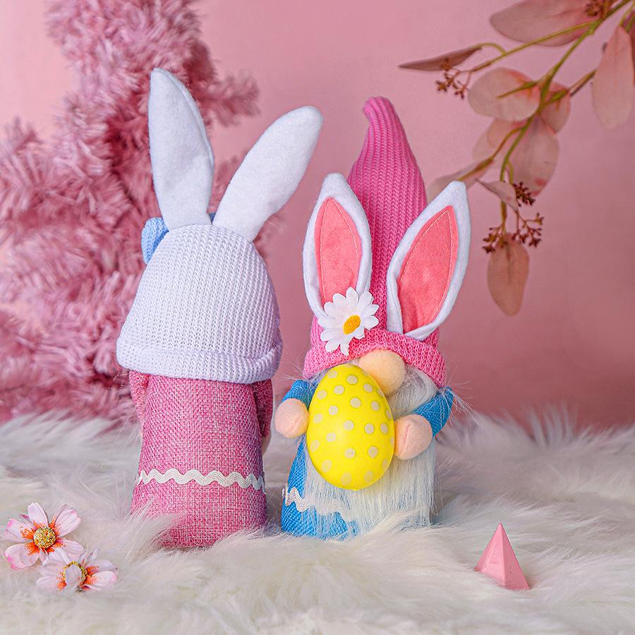 Easter Bunny Egg Doll Cute Faceless Old Man Dwarf Doll Ornament
