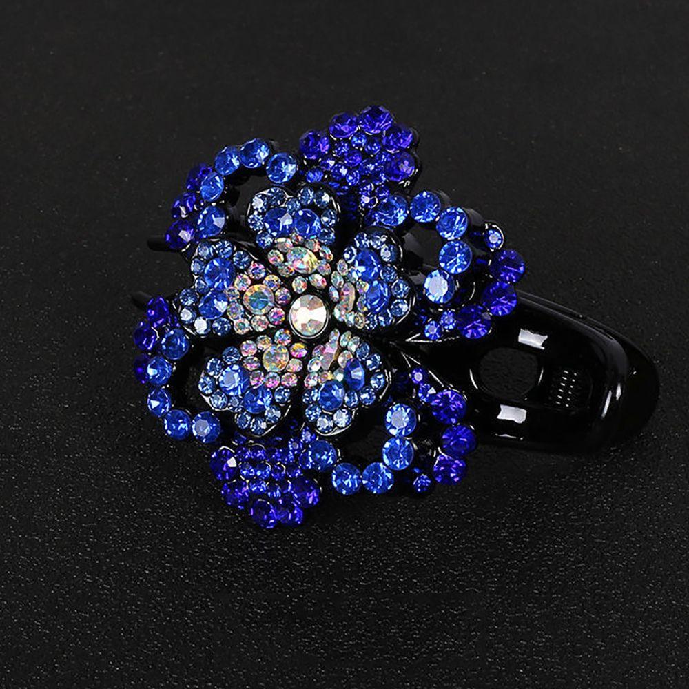 Clip Headdress Female Flower Duckbill Clip Ponytail Holder Hair Accessories Rhinestone Hair Claw