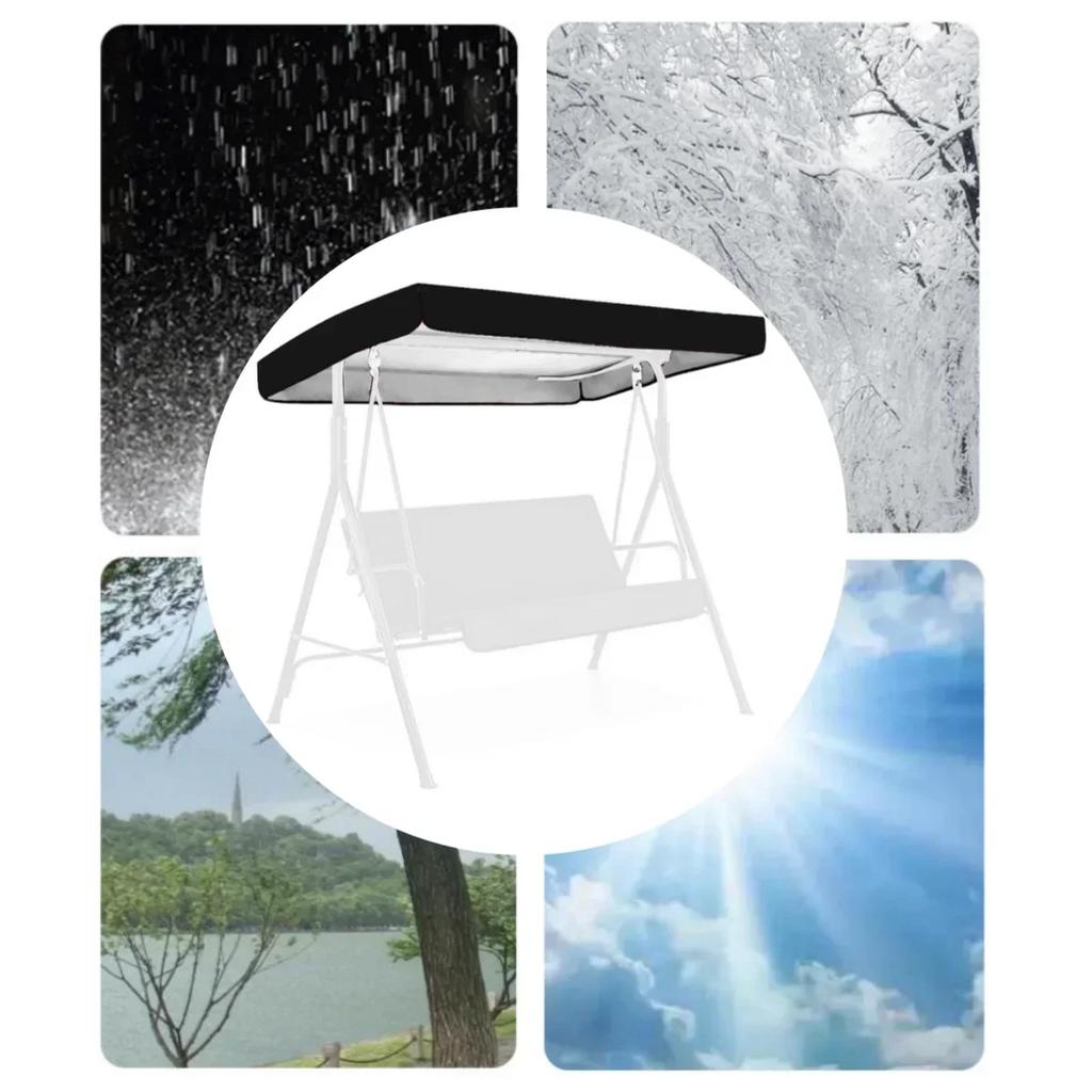 Garden Swing Canopy Replacement Top Cover Tarp Waterproof Sun Protection for Outdoor UV Protection Waterproof Awning Sunshade