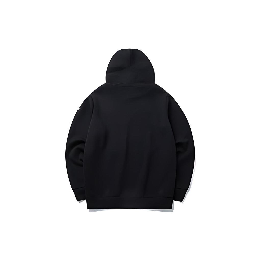 Anta Training Series Lettered Hooded Pullover Long Sleeve Sweatshirt Men Sweatshirt Black 152217738-3